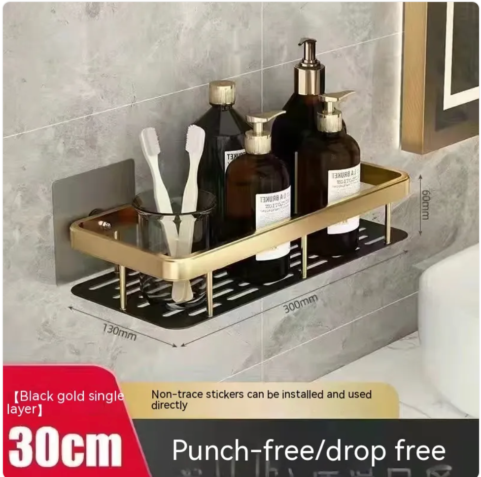 Bathroom Wall Storage Rack – No Drill Organizer