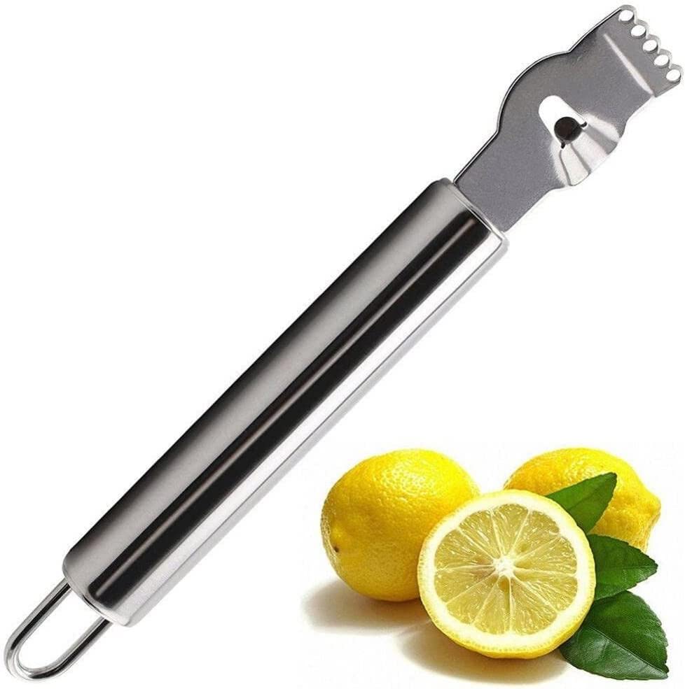 Generic Kitchen Gadgets Stainless Steel Lemon Peeler Zester Grater Lime Orange Citrus Fruit Grater Peeling Tools Bar Accessories Durable and Clever